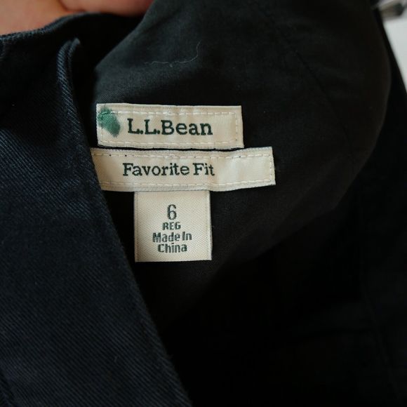 L.L. Bean Favorite Fit Womens 6 Navy Bayside Wrinkle Free Cotton Trouser Pant - Picture 9 of 12